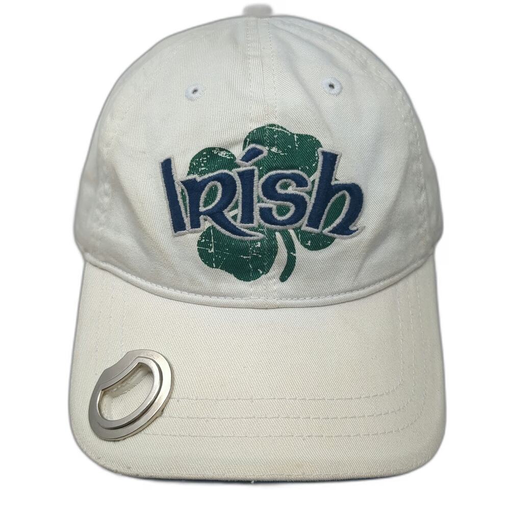 HYP Baseball Cap Beige One Size Irish Shamrock Bottle Opener Embroidery Hat